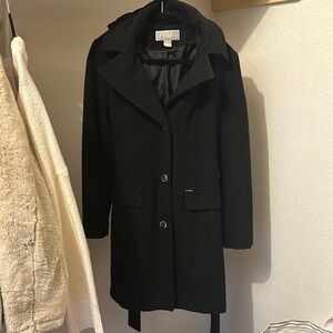 Women’s black peacoat